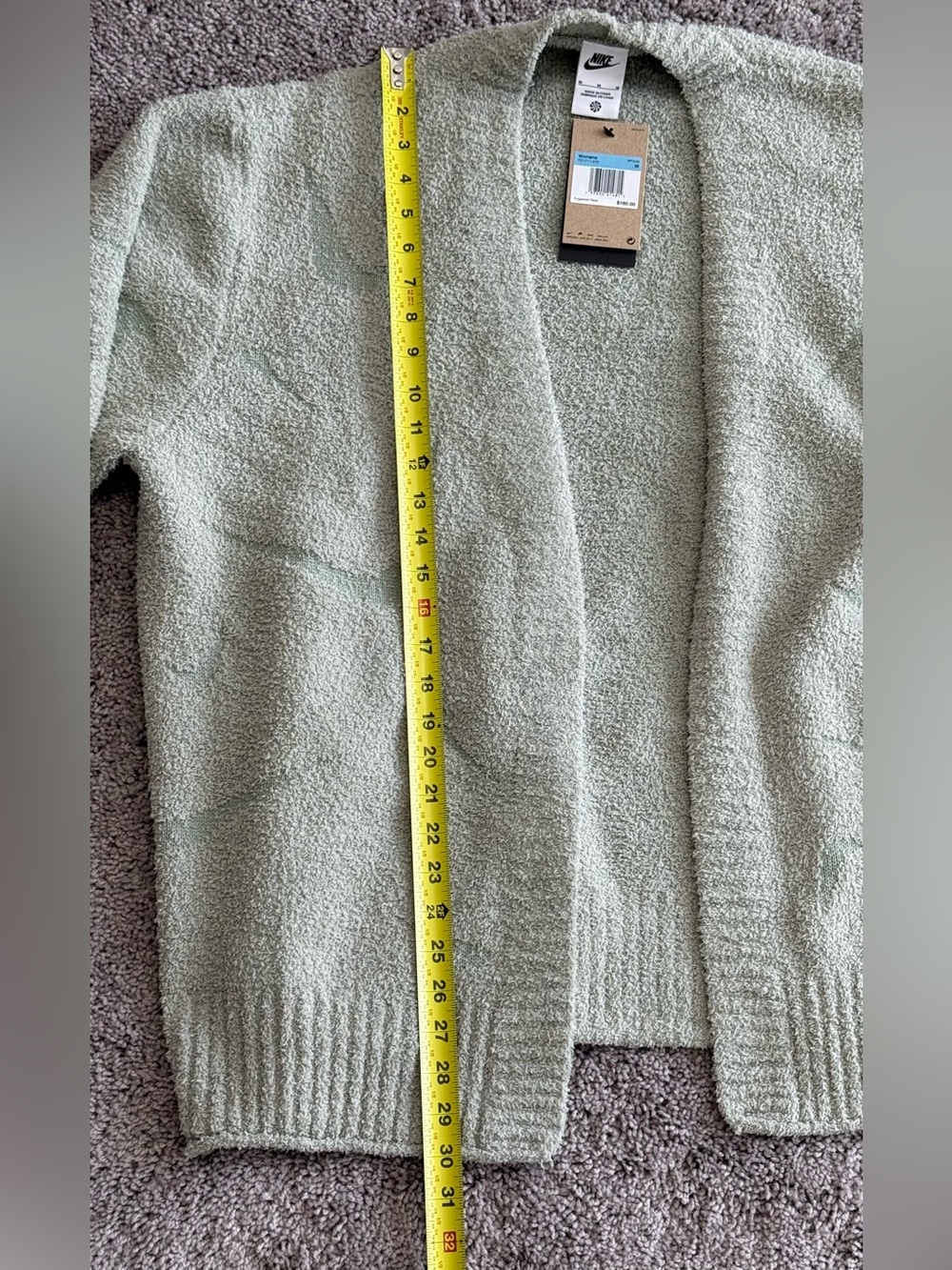 Nike Oversized Phoenix Cozy Knit Bouclé Cardigan FZ1711-370 Womens Size Medium - Picture 4 of 5